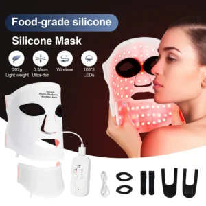 LED Photon Red Light Infrared Therapy Facial Mask